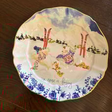 Anthropologie Inslee Fariss 6 Geese a Laying Plate