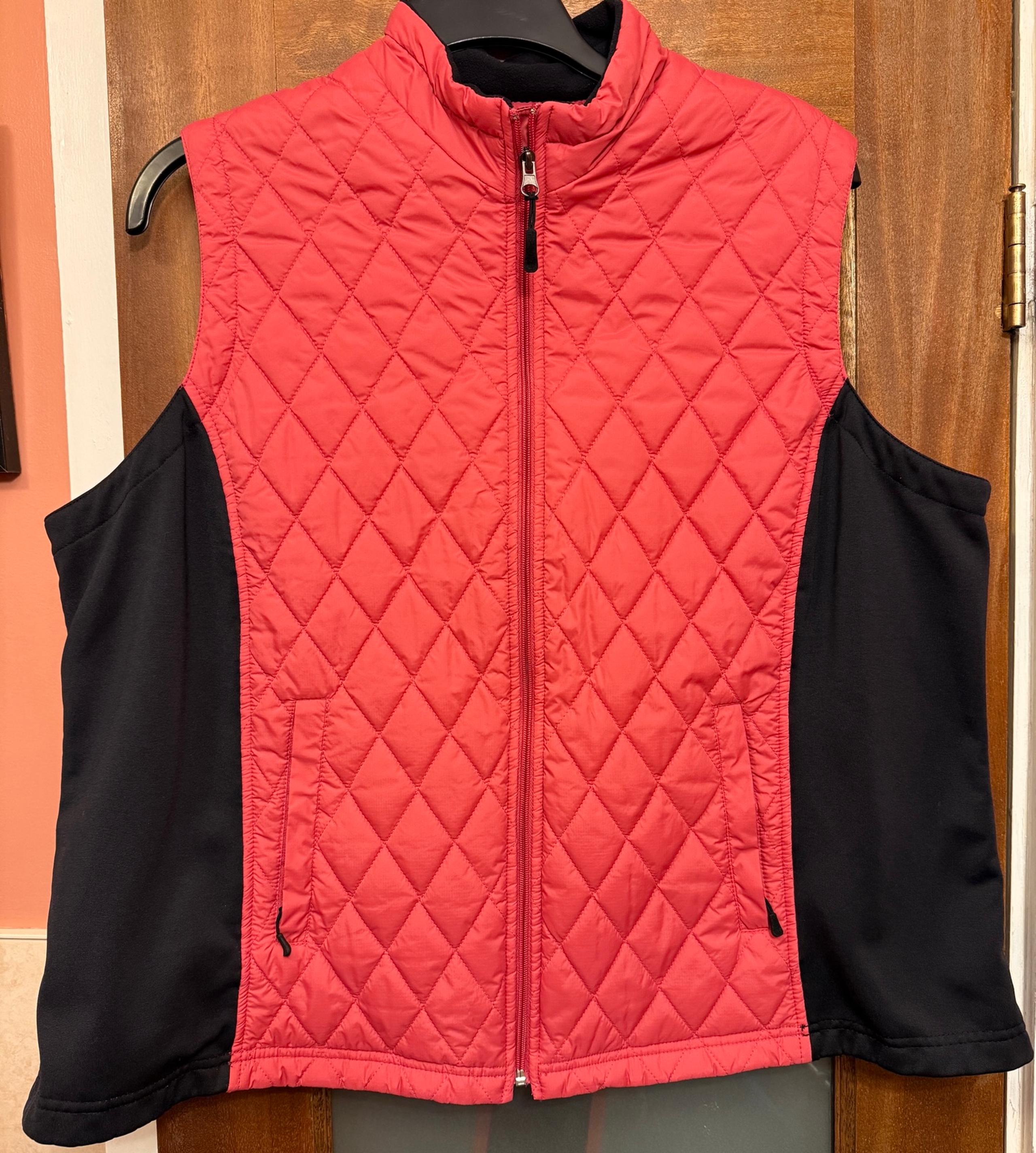 Style & Co Women Quilted Plus Two Tone Zip Up Vest