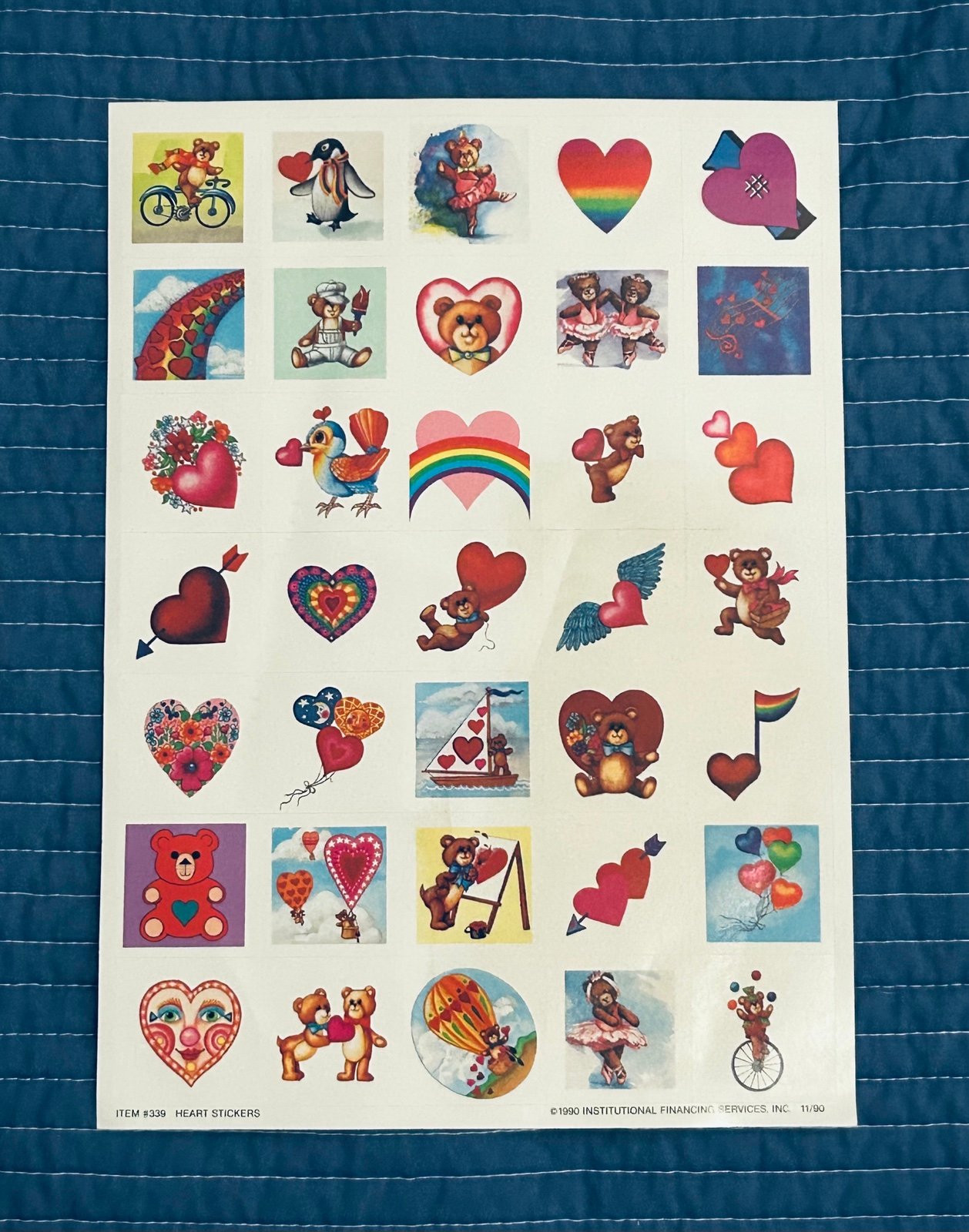 Vintage 1990 Institutional Financing Services Sticker Sheet