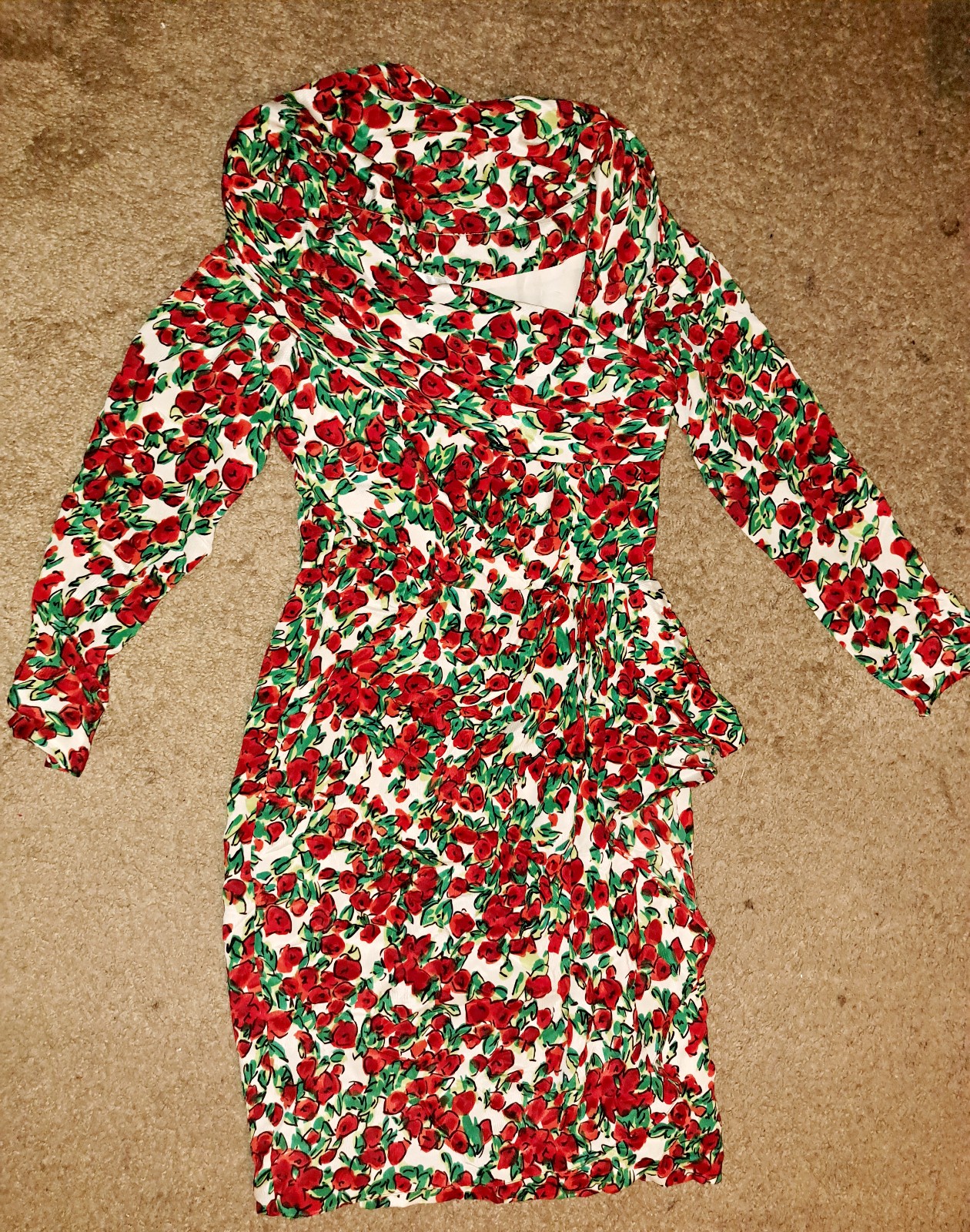 Vintage Oscar de la Renta Floral Dress