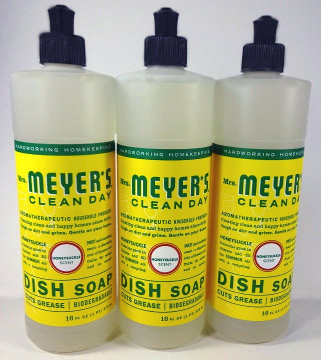 Mrs Meyers Honeysuckle Dish Soap 3 Pack
