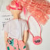 Licca Castle fun OOAK doll Jenny Friend Tamaki Pink Pony tail with Barbie dress