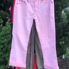 Vintage Pink cropped capri jeans pants