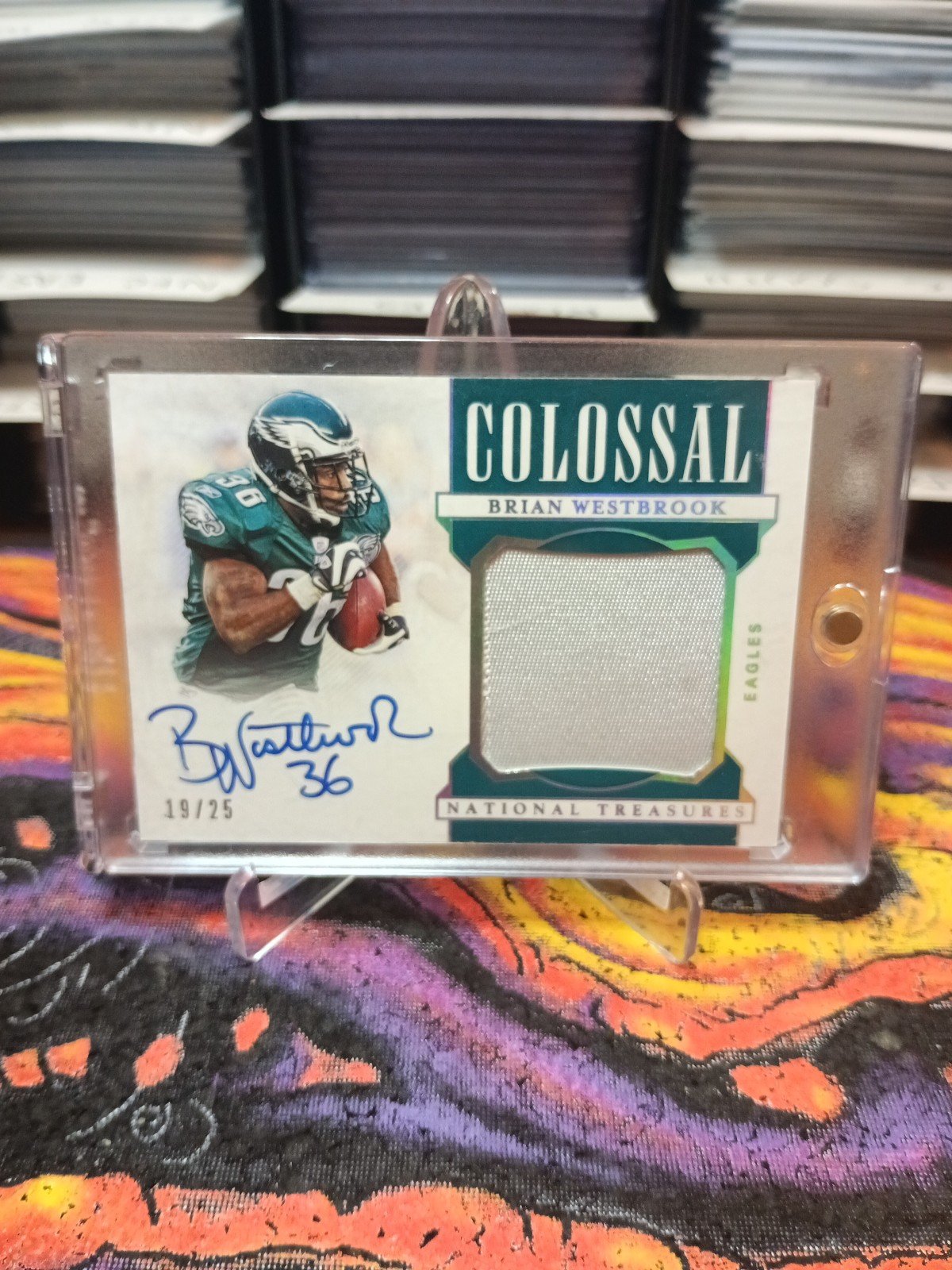Colossal National Treasure Brian Westbrook Patch Auto 19/25
