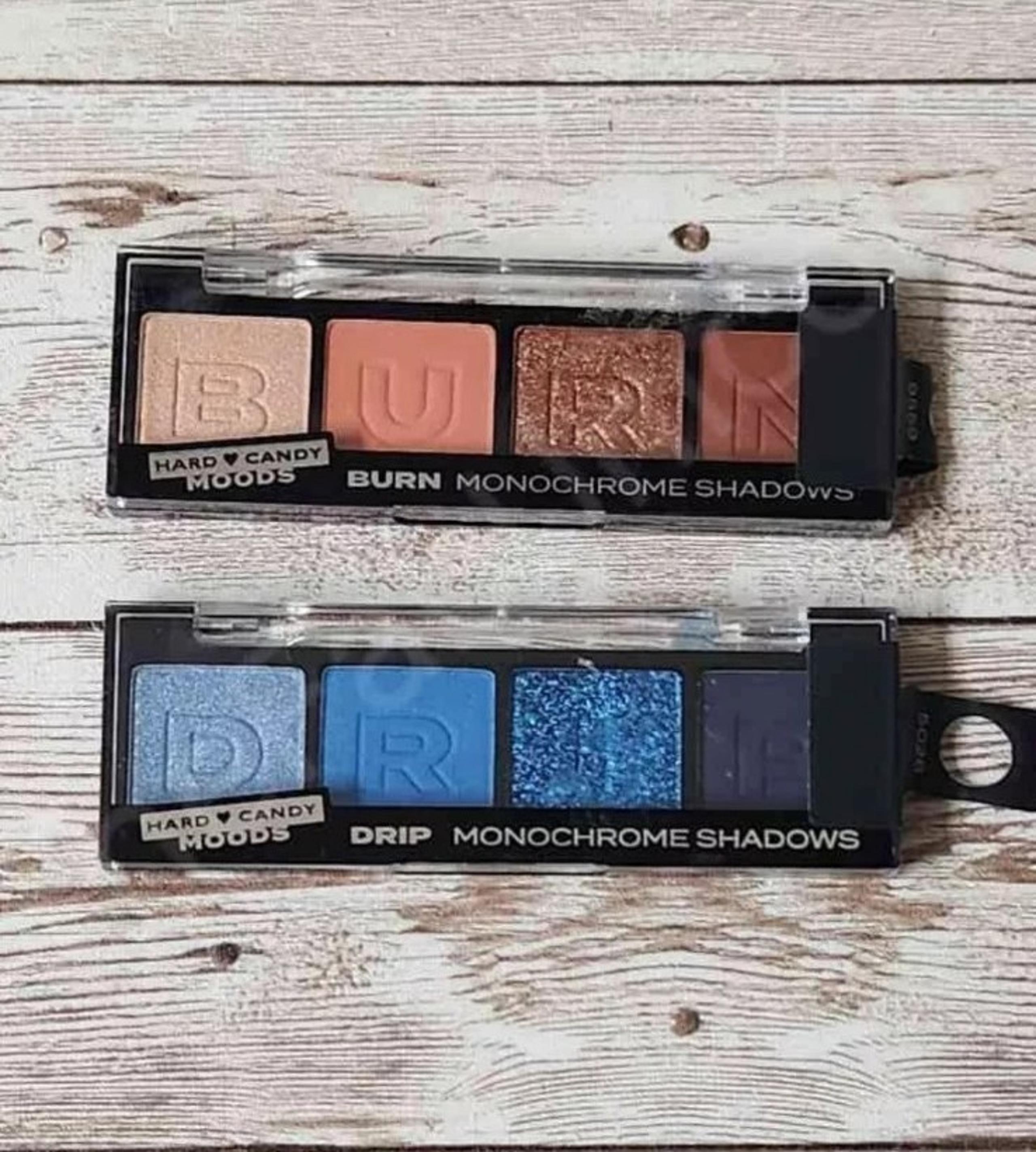 Hard Candy Moods Monochrome Eye Shadow Palettes Lot Of 2 #5026 Drip & #9559 Burn