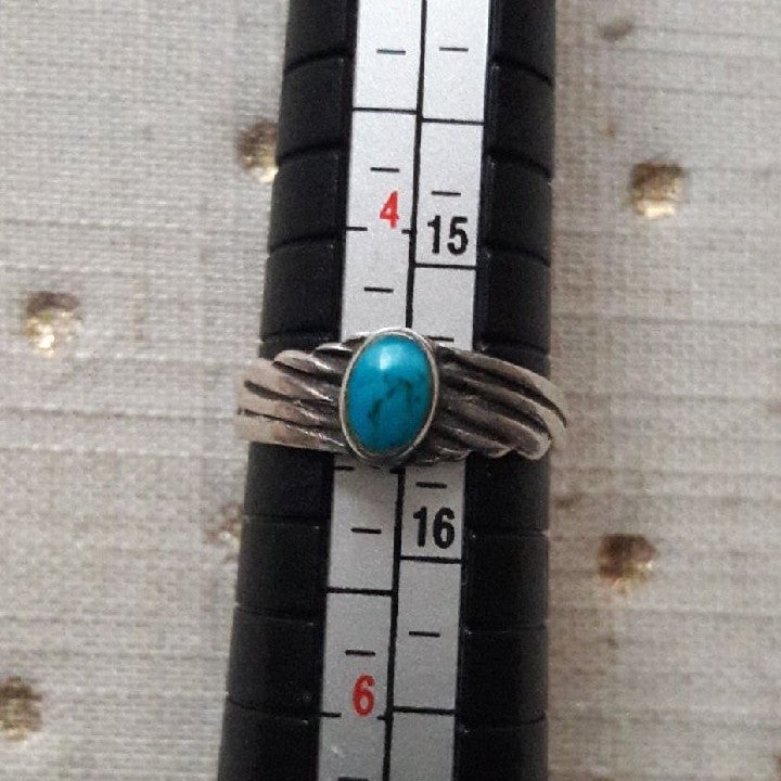Native American stamped s925 Turquoise Ring
