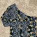 Free People Floral Blue Long Sleeve Single Shoulder Top (M)