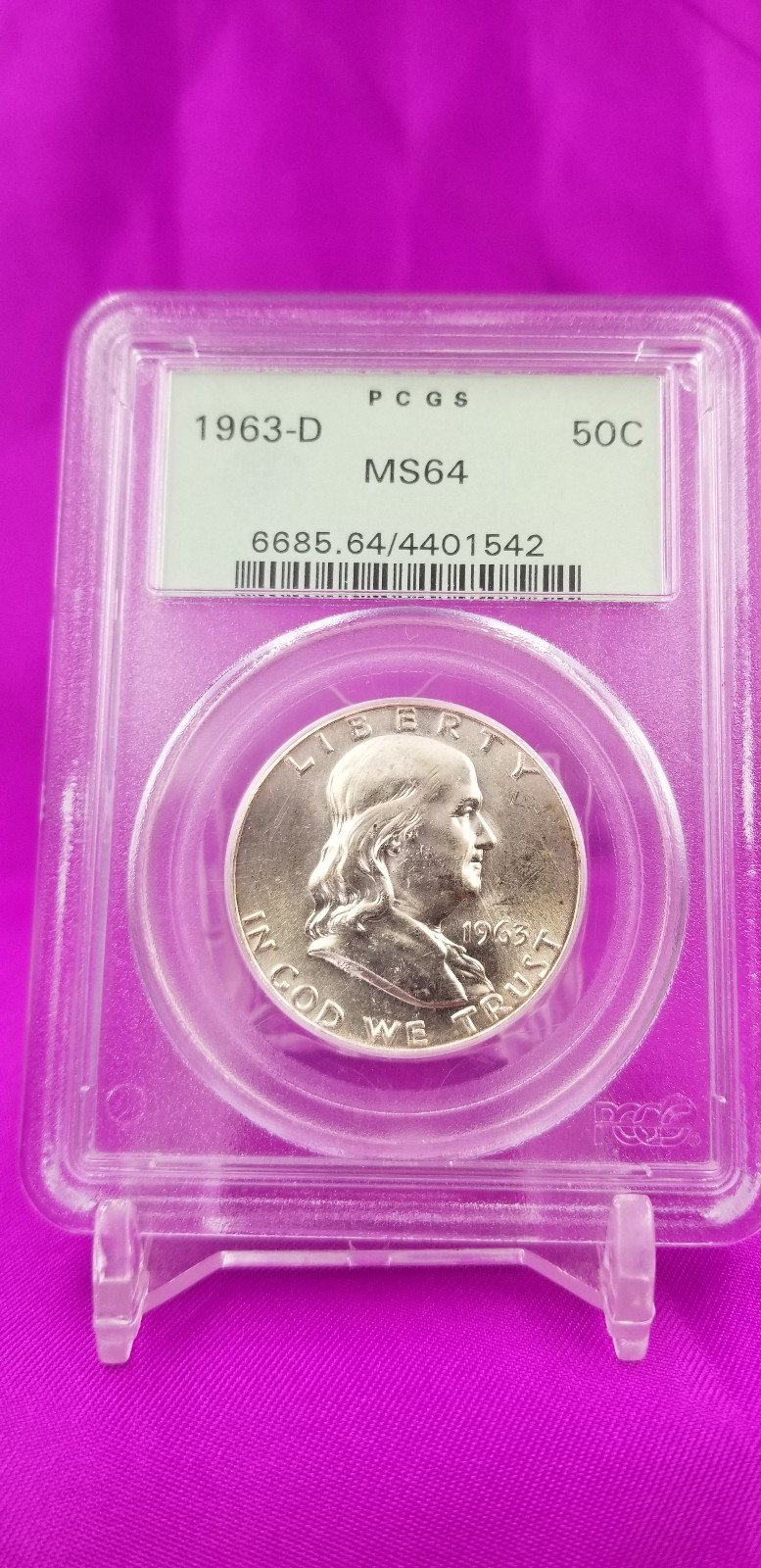 1963-D SILVER FRANKLIN HALF DOLLAR (OGH)