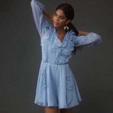 Anthropologie NWT Hutch Long-Sleeve Frilled Romper