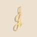 Initial J solid gold pendant plus 18” solid gold chain