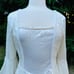 Vtg Lip Service White Velvet Satin Medieval Renaissance Fairy Bell Lace Sleeves