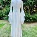Vtg Lip Service White Velvet Satin Medieval Renaissance Fairy Bell Lace Sleeves