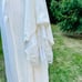 Vtg Lip Service White Velvet Satin Medieval Renaissance Fairy Bell Lace Sleeves