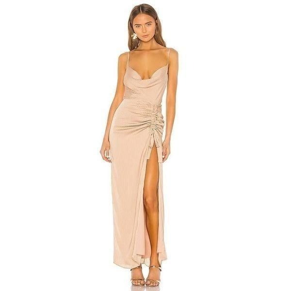 NBD Women’s Davis Gown Dress in Tan Sz M