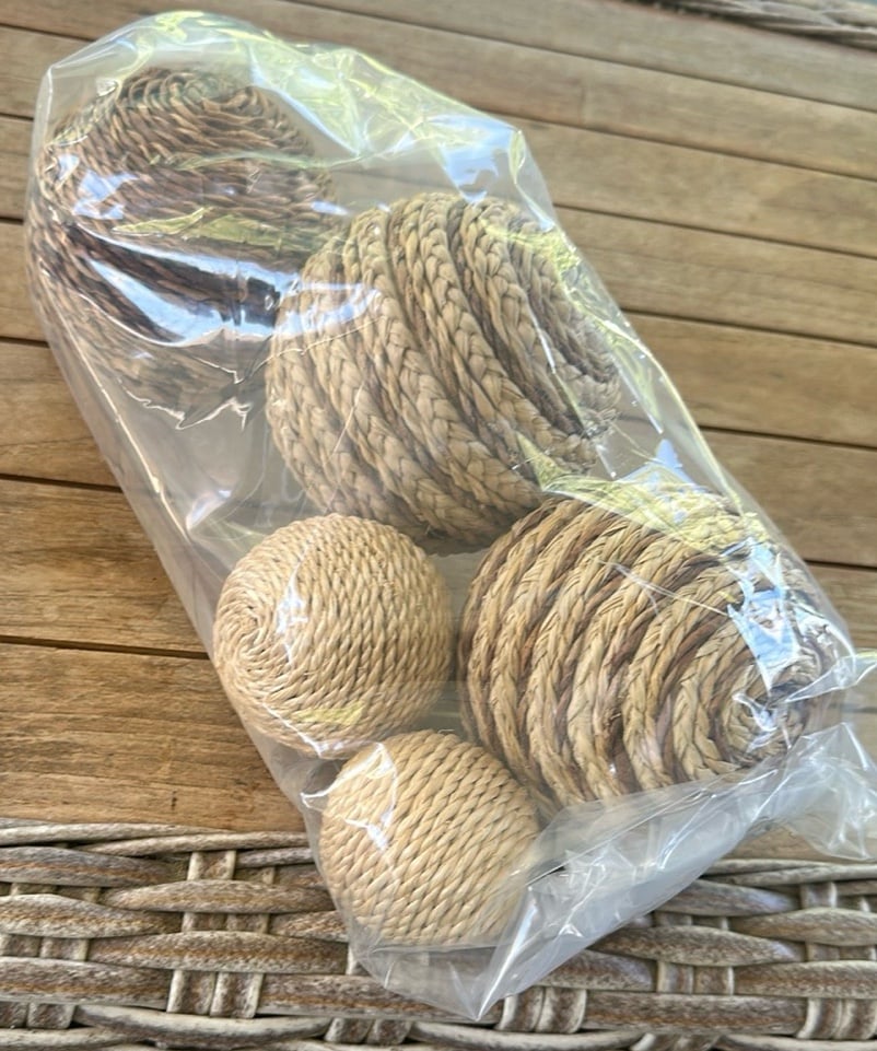 Pier 1 Round Accent Wicker Balls 5 included