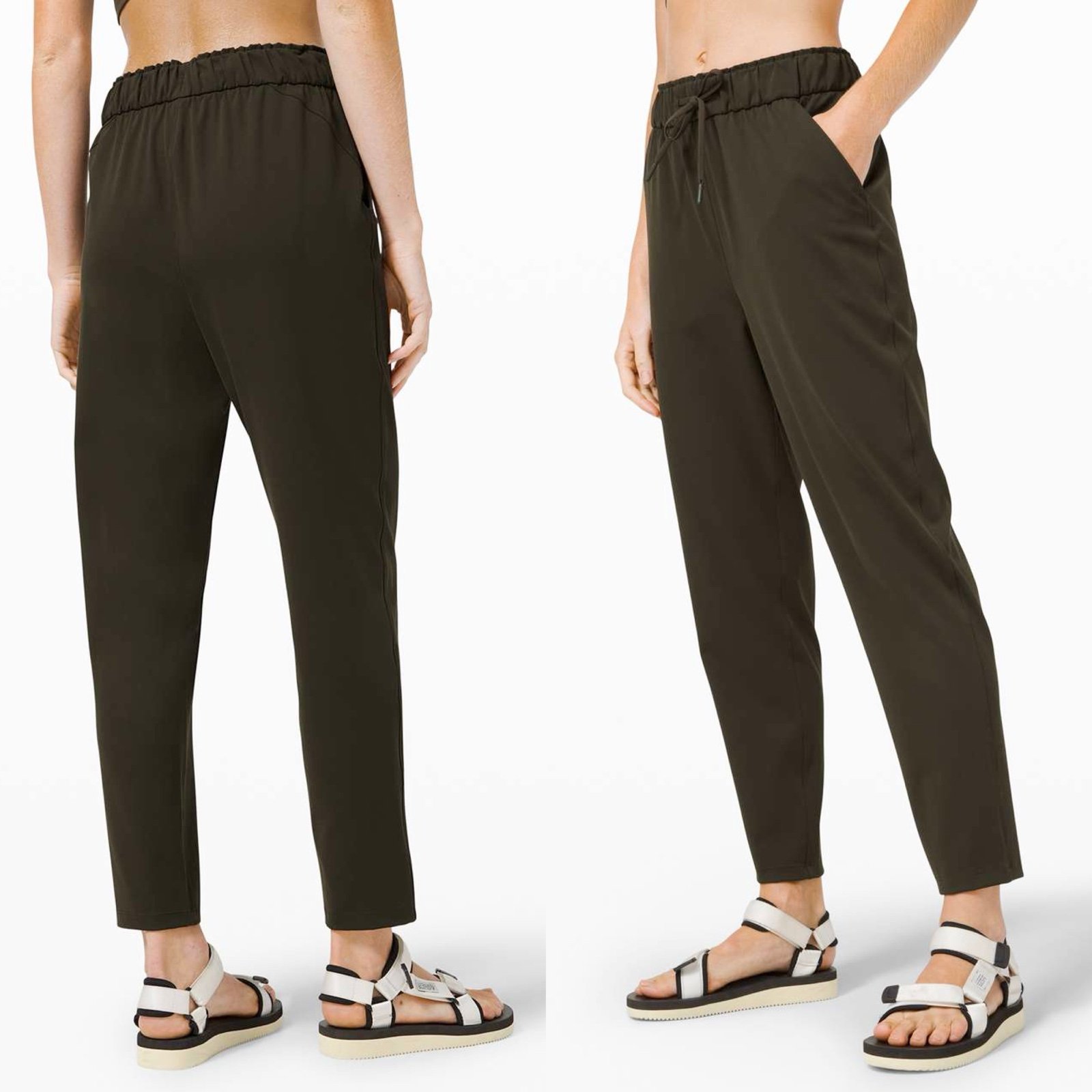 Lululemon Keep Moving 7/8 Pant Sz 6 In Dark Olive