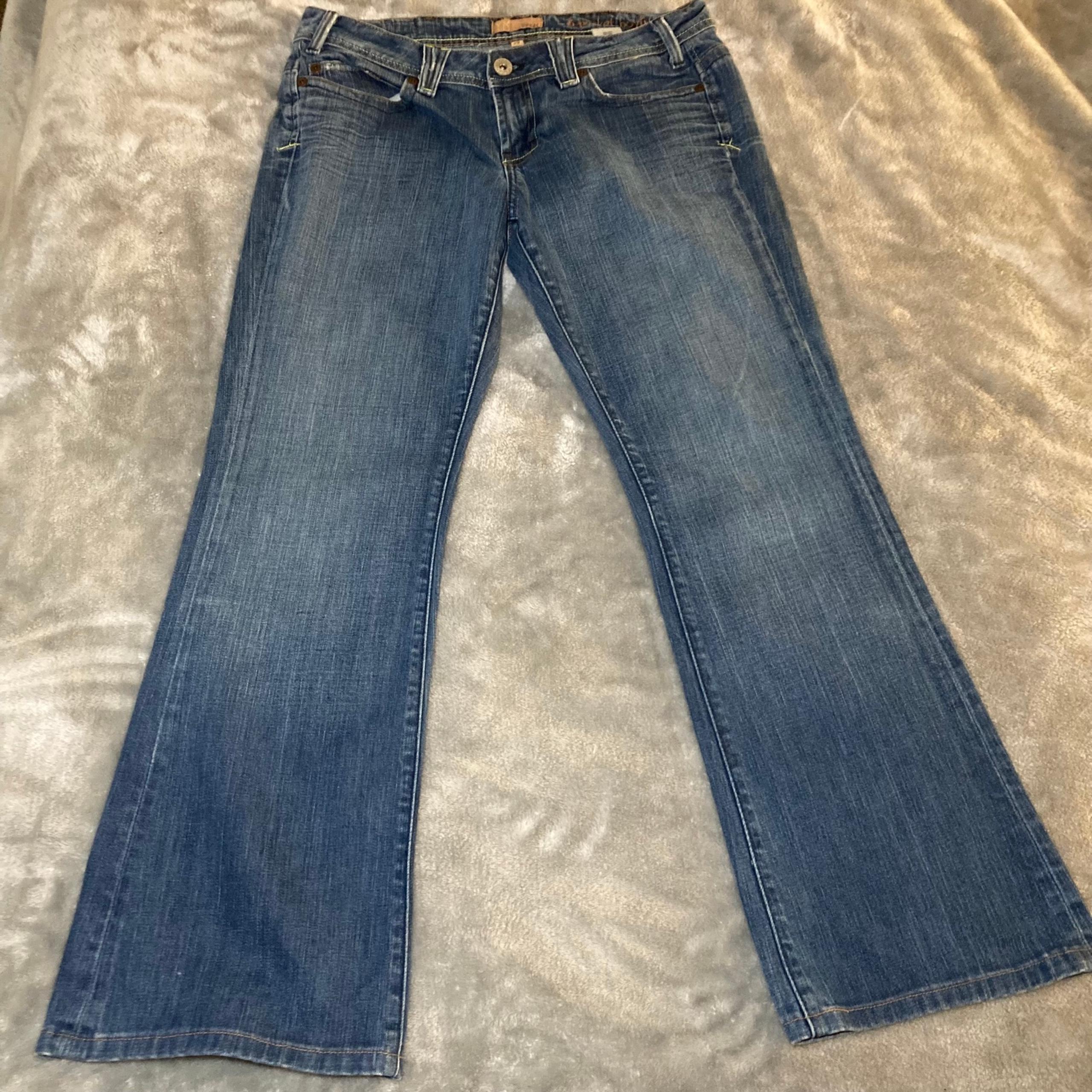 VTG Made In The USA 6 Pocket Boyfriend Jeans Size 29 Wide Leg Embroidered Pocket