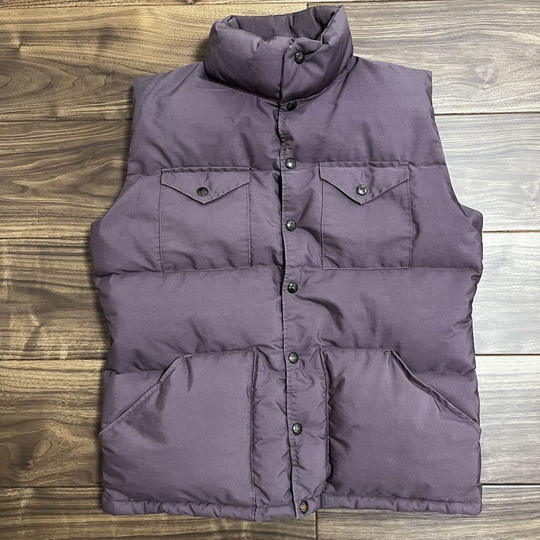 80s North Face Down Vest Black Lacquer Buttons Brown Tag Size M