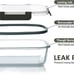 24-Piece Glass Food Storage Containers with Upgraded Snap Locking Lids