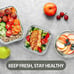 24-Piece Glass Food Storage Containers with Upgraded Snap Locking Lids