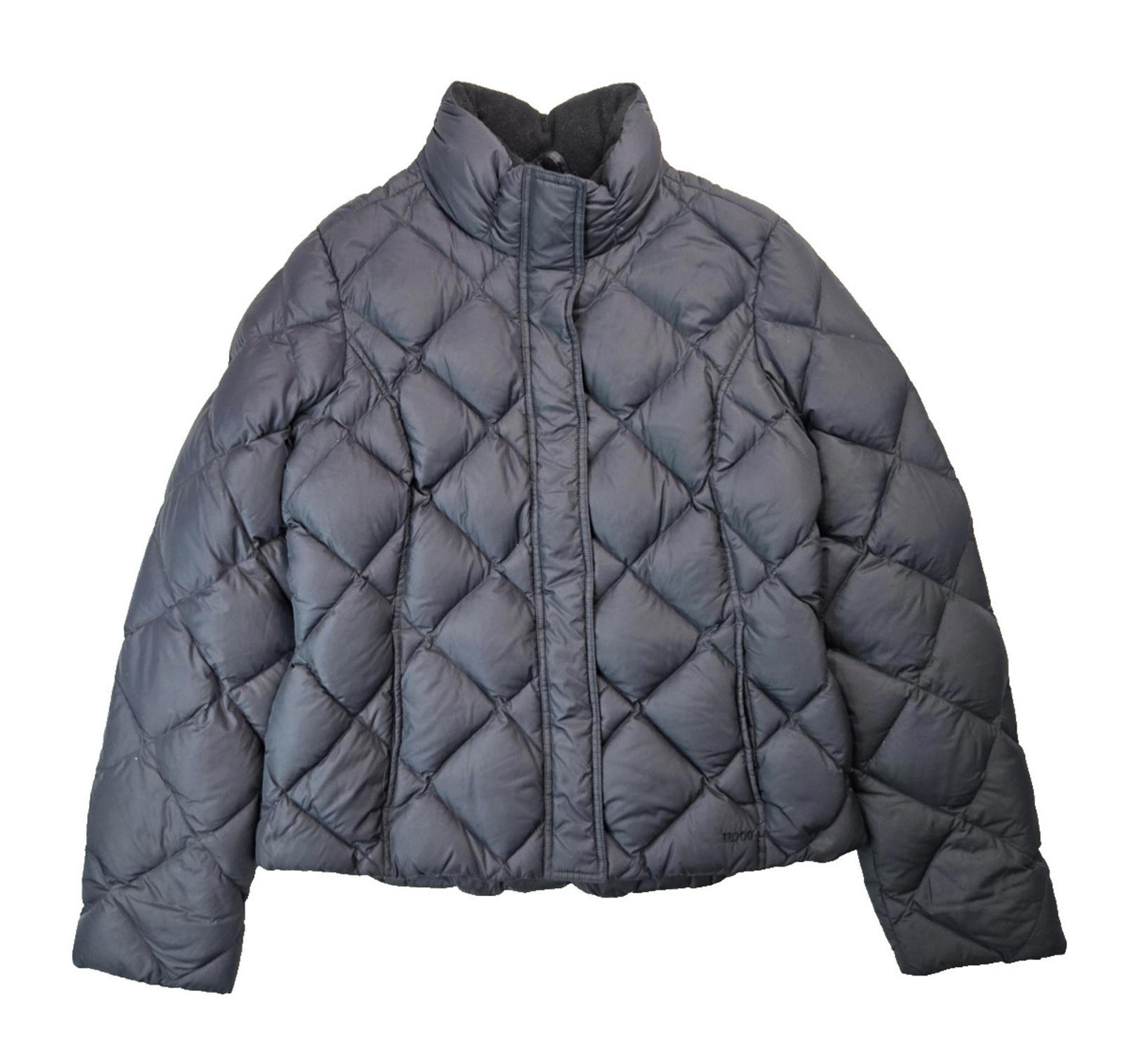 Eddie Bauer EB700 Goose Down Black Quilted Puffer Jacket Womens Medium M