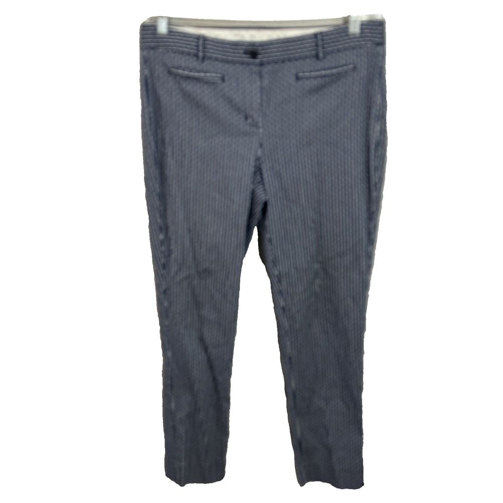 Brooks Brothers Pants Women 10 Ladies Blue White Natalie Fit Geometric Cotton