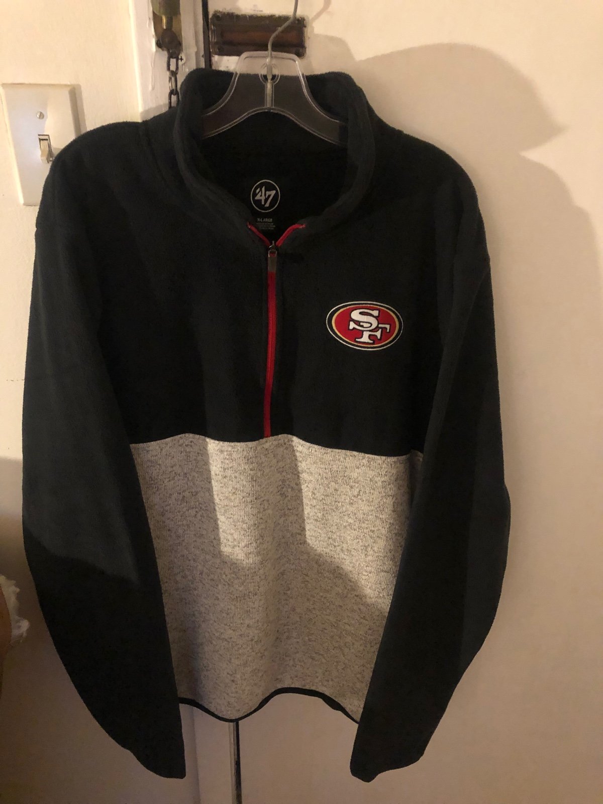 San Francisco 49ers 47 brand men’s NFL 1/4 zip XL