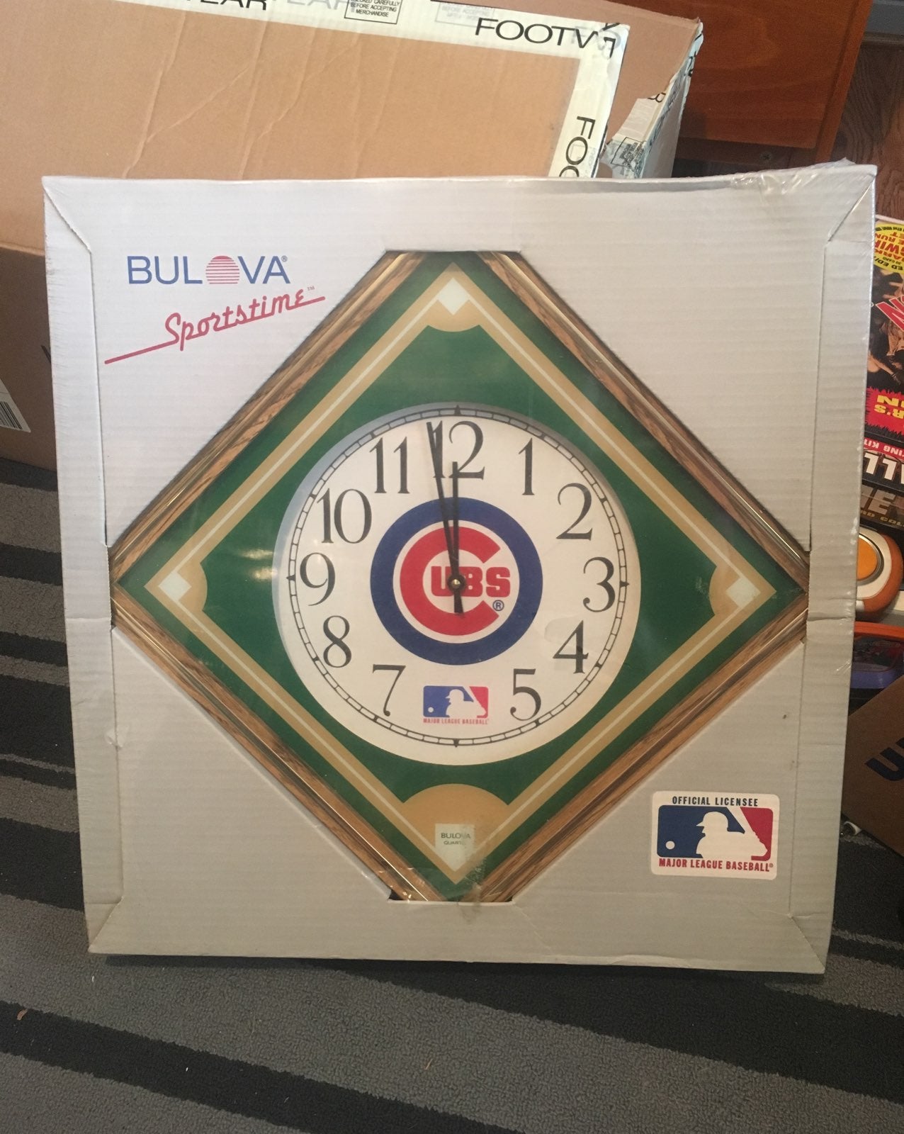 Chicago Cubs Bulova Sportstime Clock