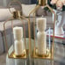 Lanterns Decorative Indoor Set of 2: Gold Lanterns for Table Centerpieces