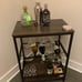 Bar Cart, Wine Cart With Wheels, Wine Rack Table, Kitchen Serving Cart