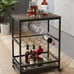 Bar Cart, Wine Cart With Wheels, Wine Rack Table, Kitchen Serving Cart
