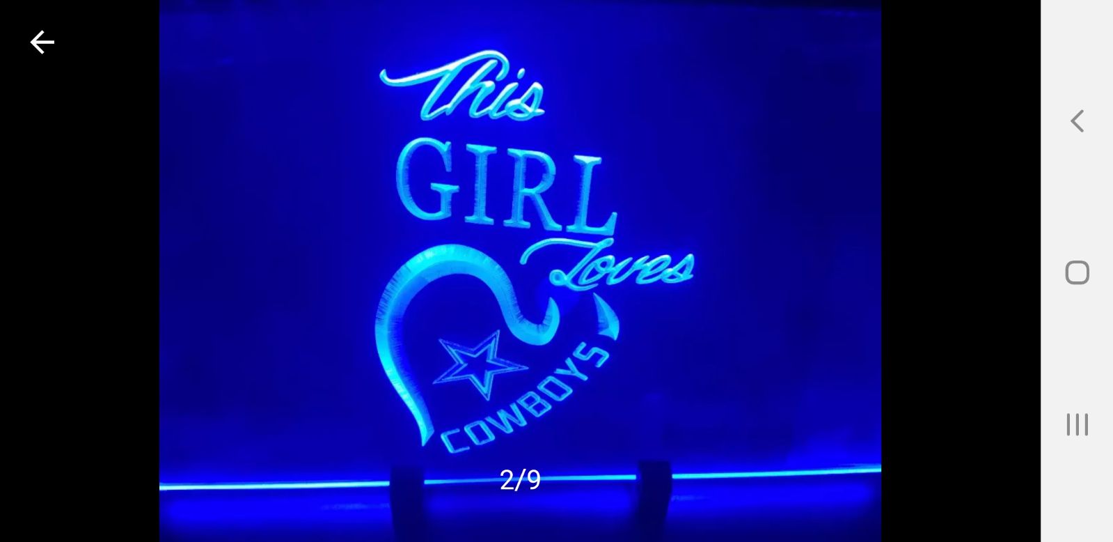 New NFL 8x11 plexiglas led custom light