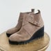 Eileen Fisher Tinker Suede Ankle Wedge Booties