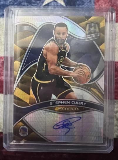 2021-2022 Spectra Steph Curry Auto 3/3 #SSCY NBA Champions Golden State Warriors
