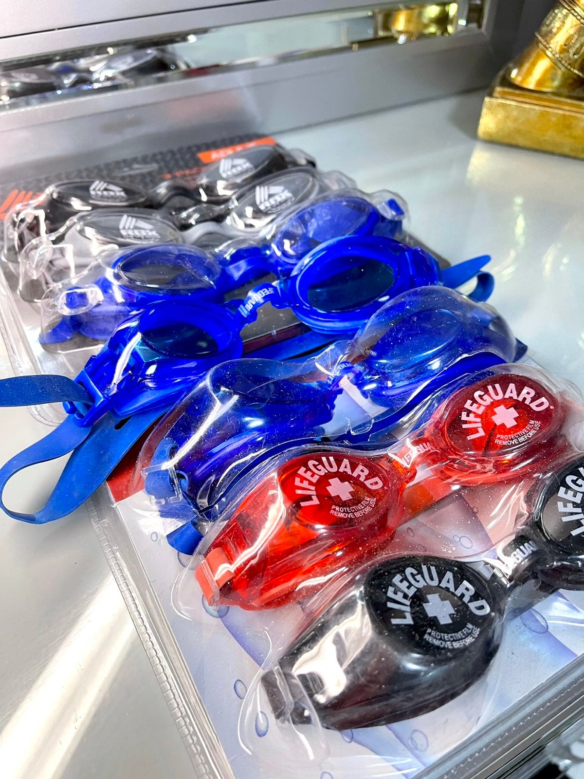 Lot of 7 Adult Swim Goggles - NEW