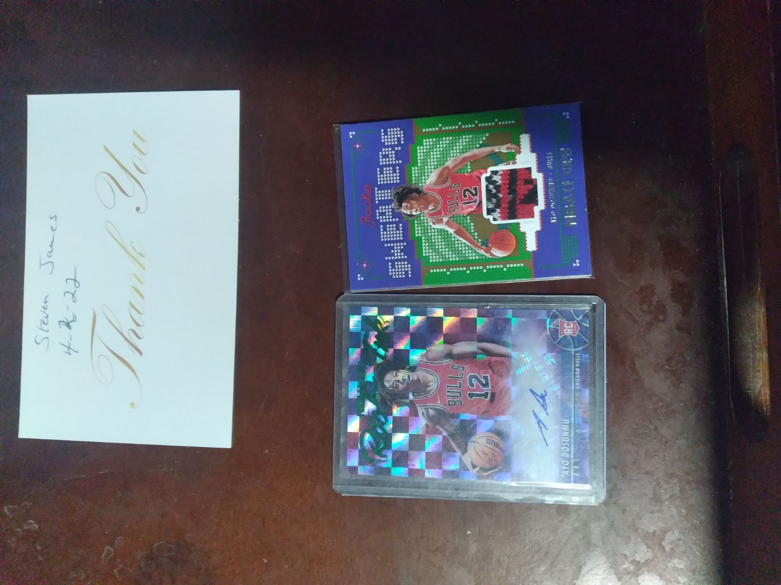 Ayo dosunmu rookie ink green holo & Holiday sweater 3 color pqtch