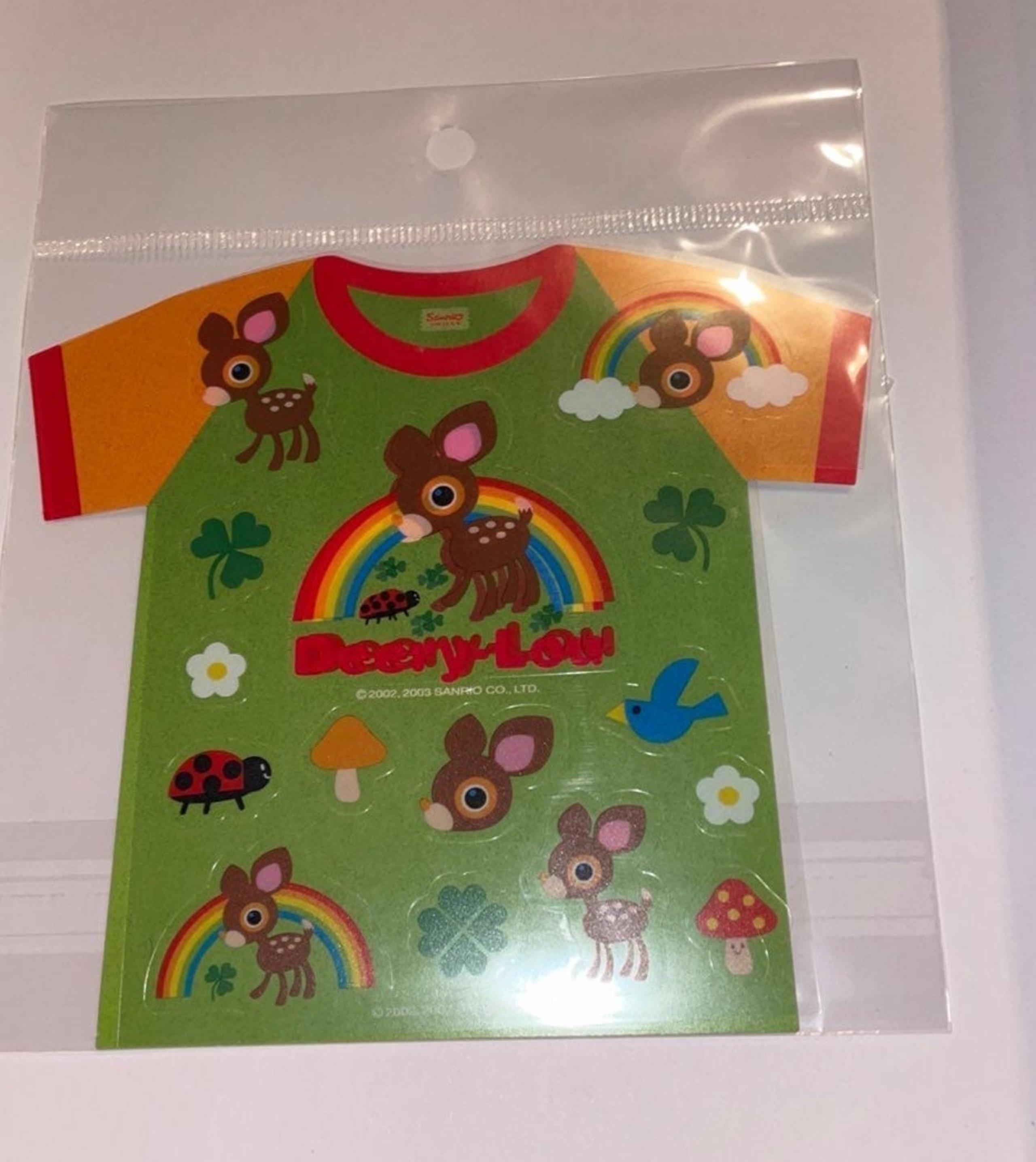 Vintage Sanrio deery lou t-shirt sticker sheet set kawaii 2003