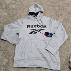 Designer women medium clothes reebok gray hoodie