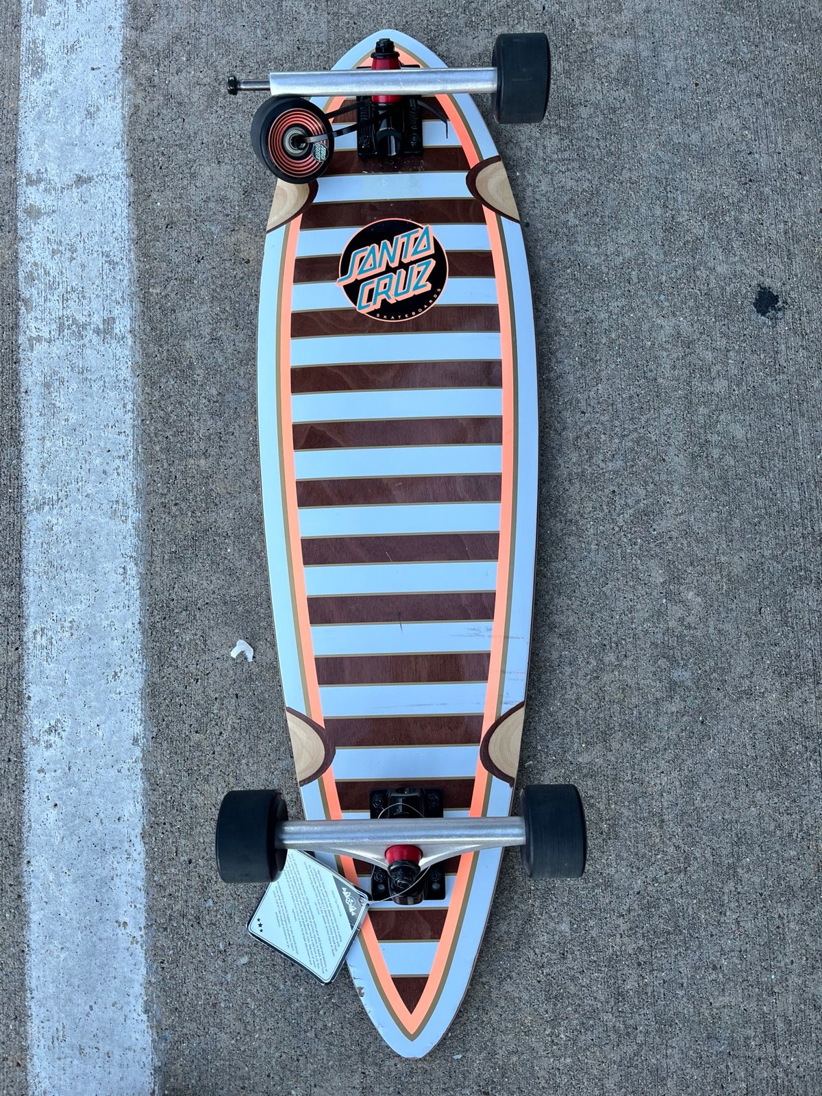 Santa Cruz Complete Skateboard Gold stripe 9.2in