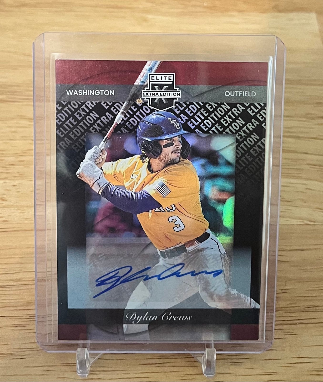 2023 Panini Elite Extra Edition Dylan Crews Retro Auto LSU/ Nats