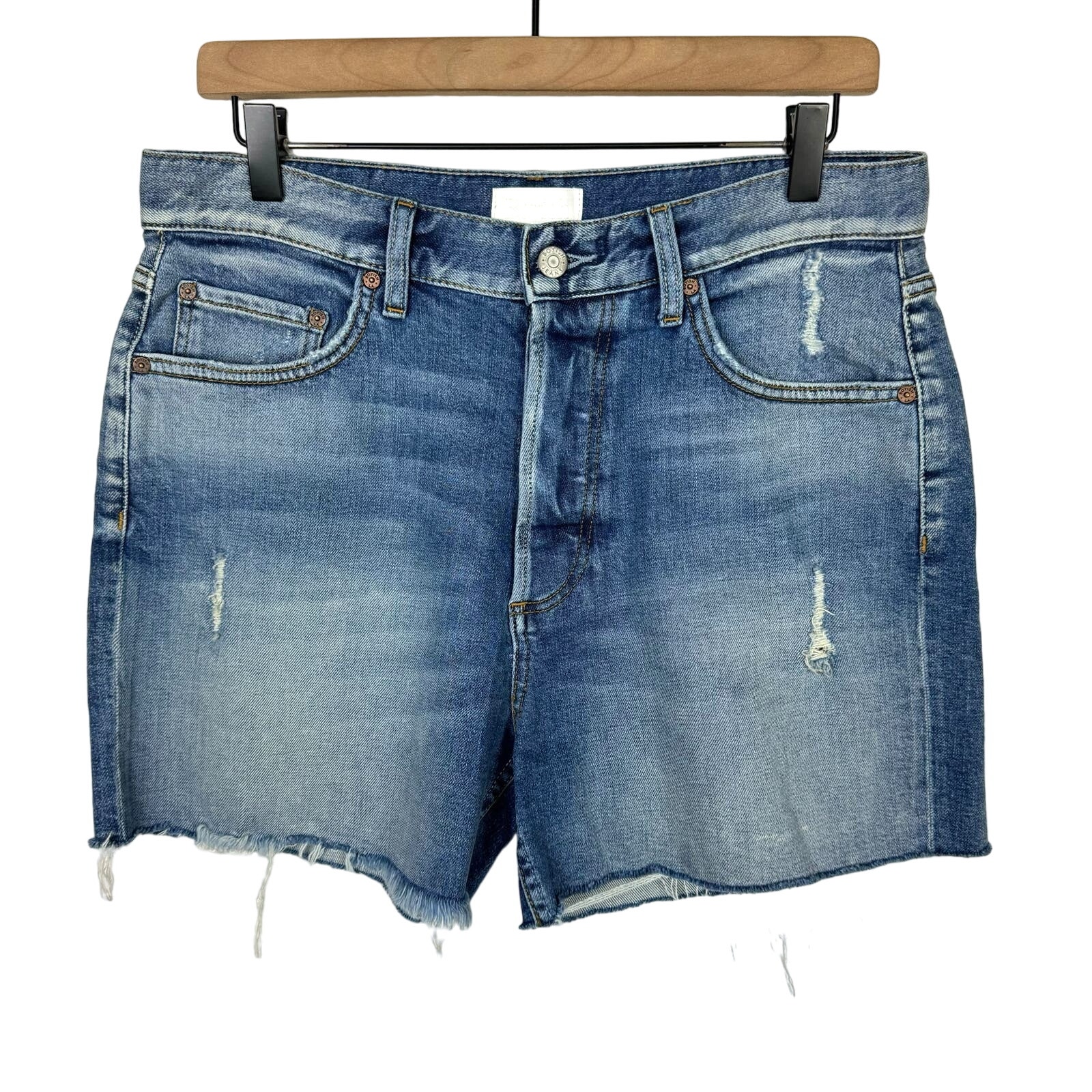 Boyish by HER NWT The Owen Mercy Island Denim Distressed Button Fly Jean Shorts