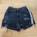 Furst Of A Kind - Distressed High Waist Shorts in Black Denim