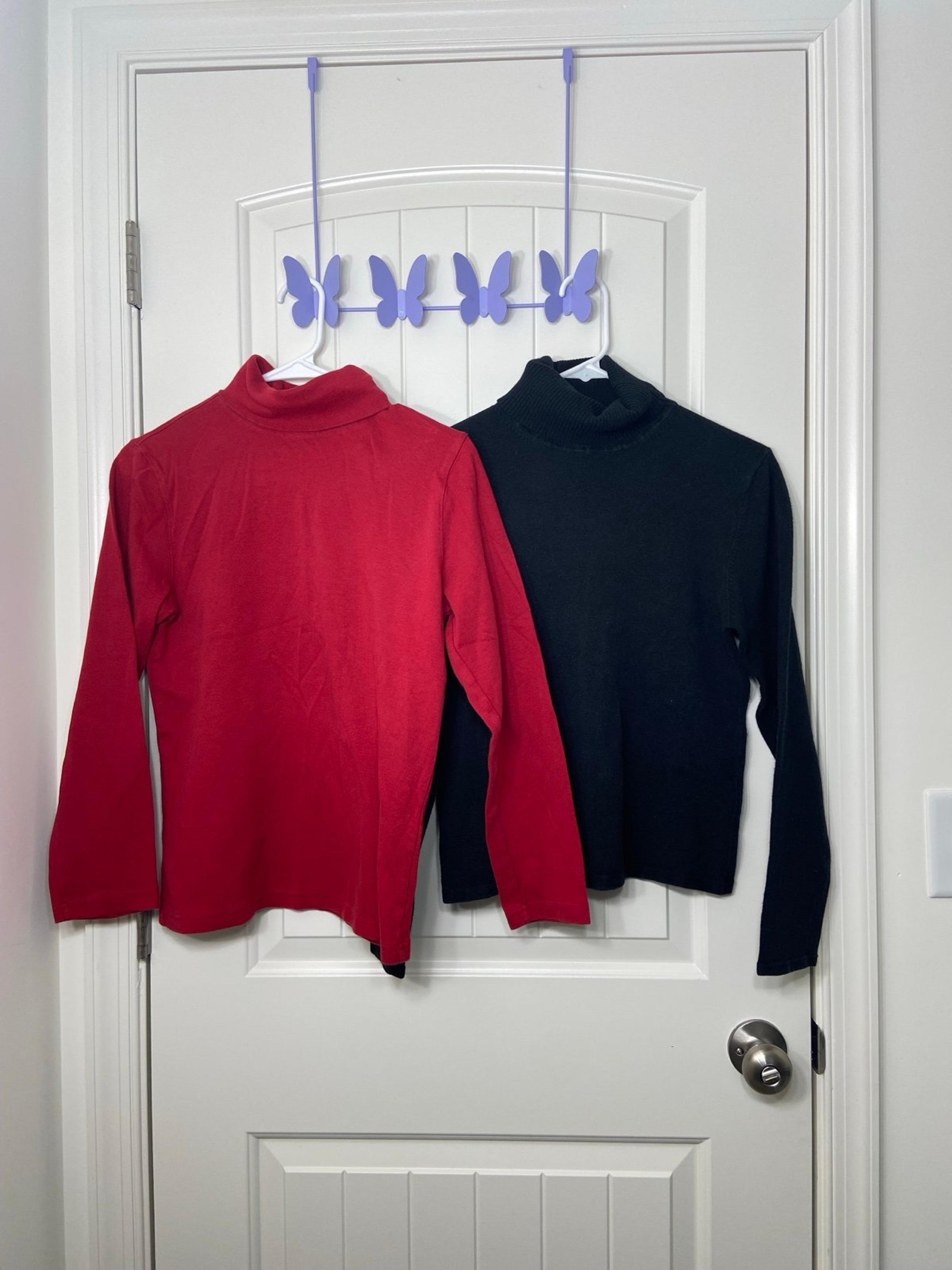EUC BUNDLE Basic Editions No Brand women’s red black turtleneck knit tops M