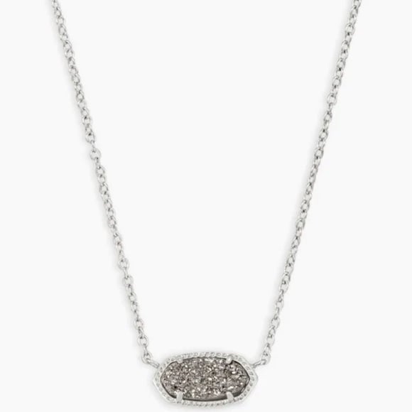 Kendra Scott Elisa Pendant Necklace in in Platinum Drusy