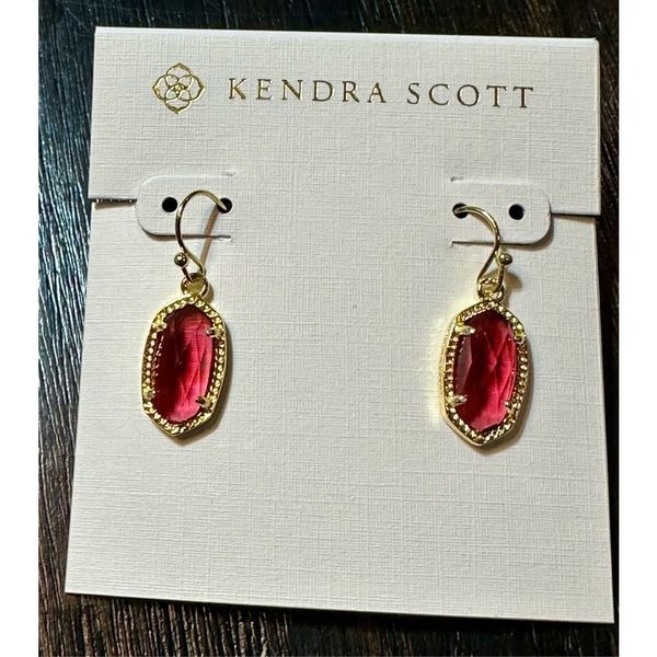 Kendra Scott NEW Lee earrings - red/ gold dangle earrings