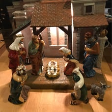 Porcelain nativity set