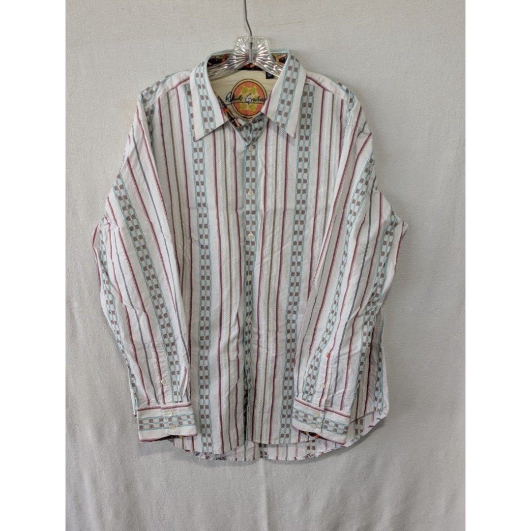 Lot of 2 Robert Graham Flip Cuff Long Sleeve Shirt Men's Size XL