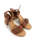 Born Tahlia Sandals 8 NWOT Brown Leather Heels Comfort Buckle Travel