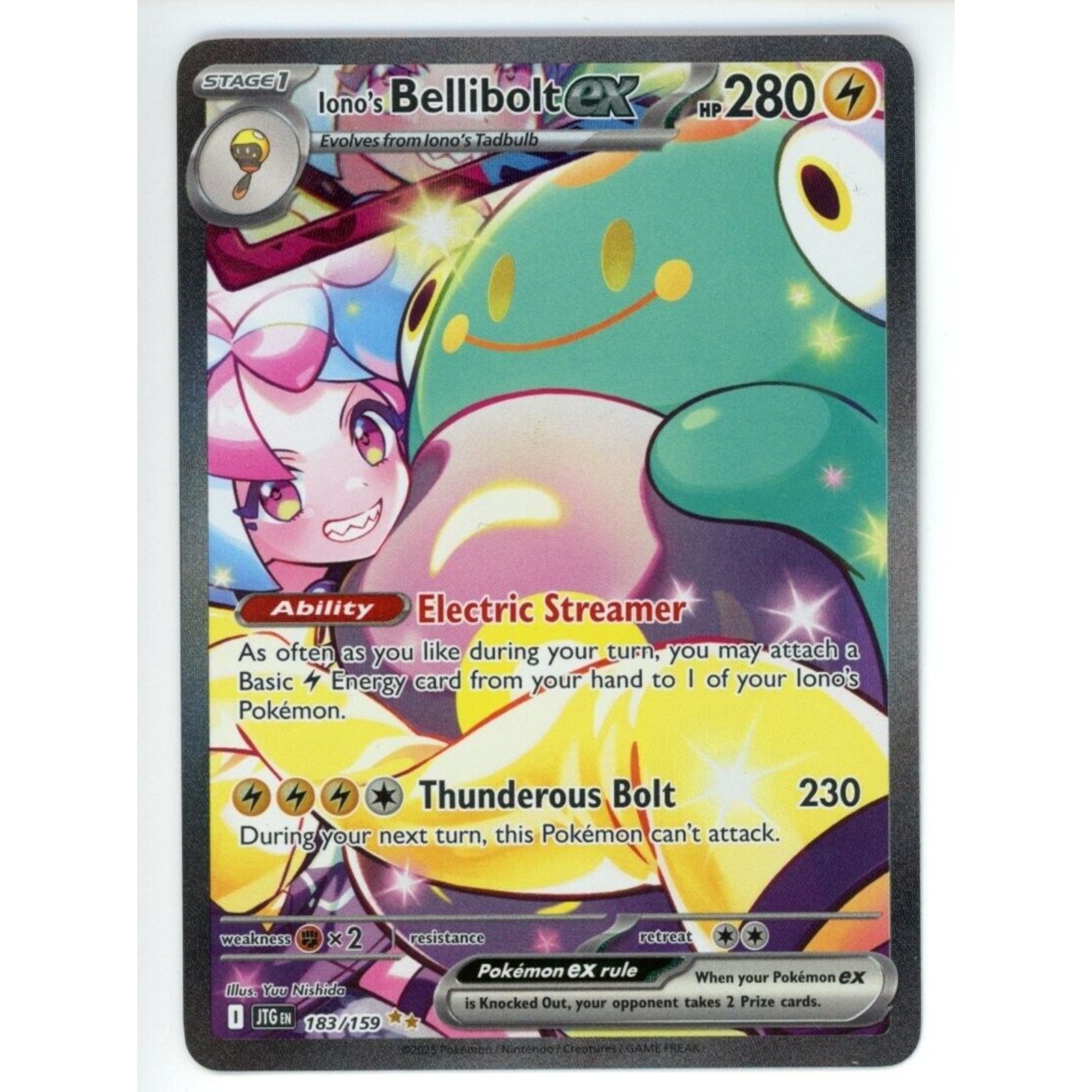 Pokemon Iono’s Bellibolt ex 183/159 Special Illustration Rare Journey Together
