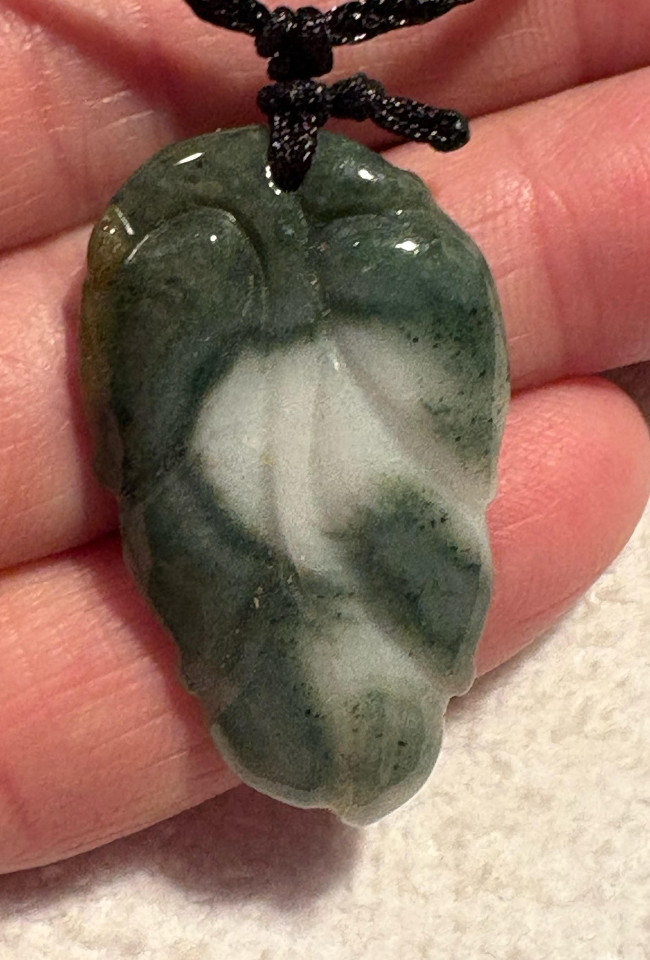 LUCKY LEAF PENDANT Adjustable Cord NECKLACE 1294